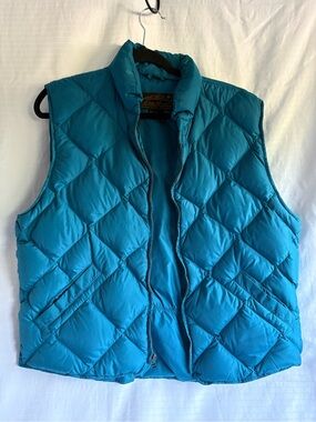 Eddie Bauer 80’s-90’sTeal Quilted Goose Down Vest